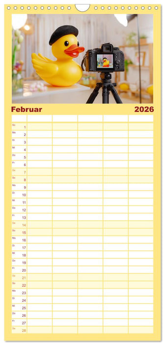 Badeenten Kalender - Quietscheenten in der Berufswelt (CALVENDO Familienplaner 2026)