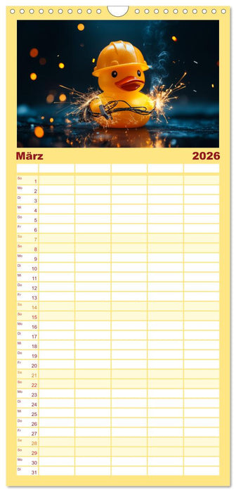 Badeenten Kalender - Quietscheenten in der Berufswelt (CALVENDO Familienplaner 2026)