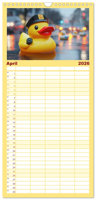 Badeenten Kalender - Quietscheenten in der Berufswelt (CALVENDO Familienplaner 2026)