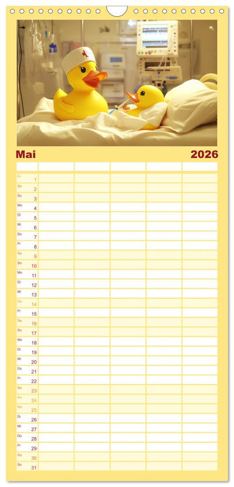Badeenten Kalender - Quietscheenten in der Berufswelt (CALVENDO Familienplaner 2026)