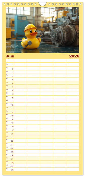 Badeenten Kalender - Quietscheenten in der Berufswelt (CALVENDO Familienplaner 2026)