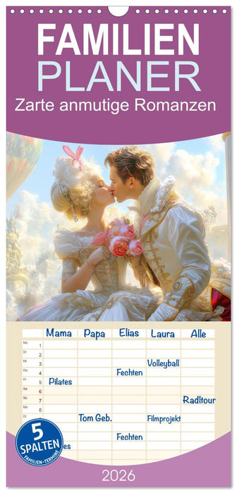 Zarte anmutige Romanzen (CALVENDO Familienplaner 2026)