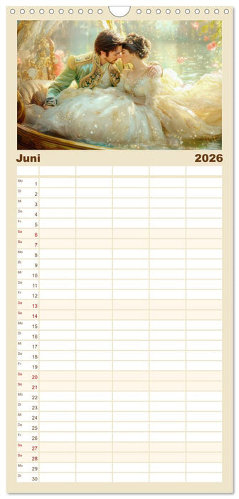 Zarte anmutige Romanzen (CALVENDO Familienplaner 2026)