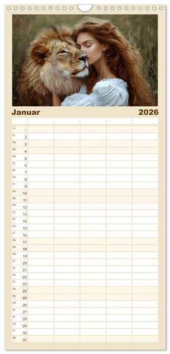 Magische Tierliebe (CALVENDO Familienplaner 2026)