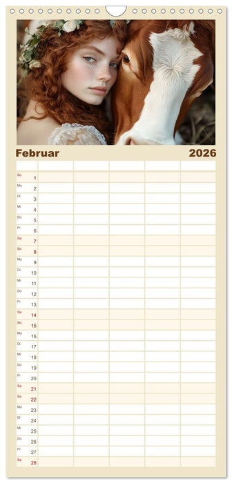 Magische Tierliebe (CALVENDO Familienplaner 2026)