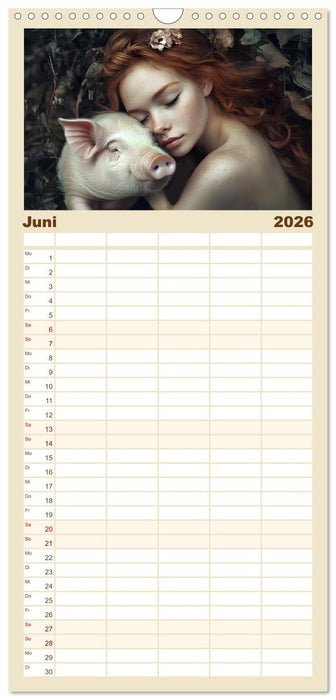 Magische Tierliebe (CALVENDO Familienplaner 2026)