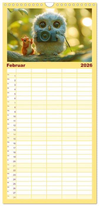 Eulen im Wald - Die geheimen Jobs und Aufgaben (CALVENDO Familienplaner 2026)