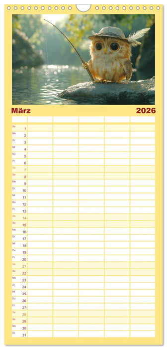 Eulen im Wald - Die geheimen Jobs und Aufgaben (CALVENDO Familienplaner 2026)