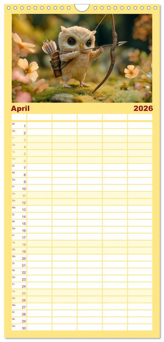Eulen im Wald - Die geheimen Jobs und Aufgaben (CALVENDO Familienplaner 2026)