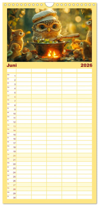 Eulen im Wald - Die geheimen Jobs und Aufgaben (CALVENDO Familienplaner 2026)