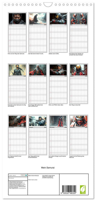 Mein Samurai (CALVENDO Familienplaner 2026)