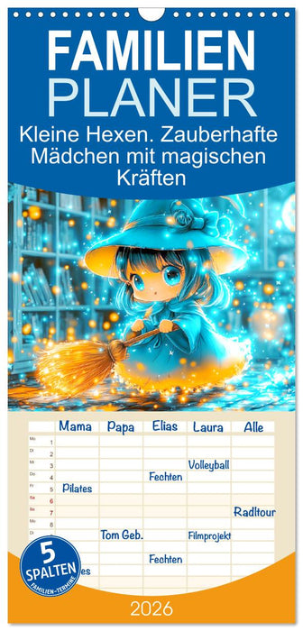 Kleine Hexen. Zauberhafte Mädchen mit magischen Kräften (CALVENDO Familienplaner 2026)