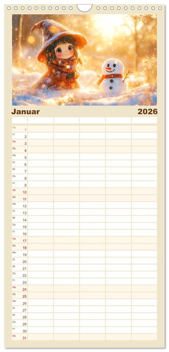 Kleine Hexen. Zauberhafte Mädchen mit magischen Kräften (CALVENDO Familienplaner 2026)