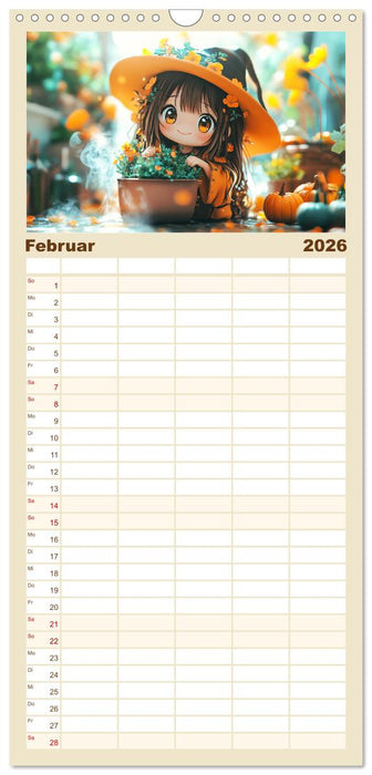 Kleine Hexen. Zauberhafte Mädchen mit magischen Kräften (CALVENDO Familienplaner 2026)