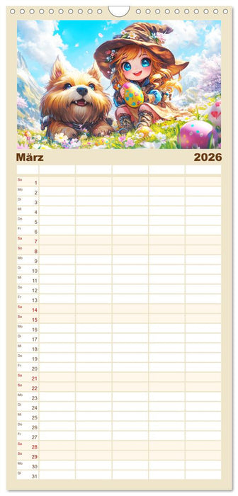 Kleine Hexen. Zauberhafte Mädchen mit magischen Kräften (CALVENDO Familienplaner 2026)