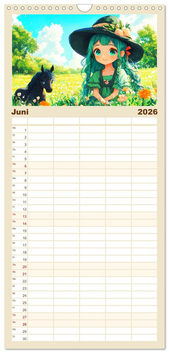 Kleine Hexen. Zauberhafte Mädchen mit magischen Kräften (CALVENDO Familienplaner 2026)