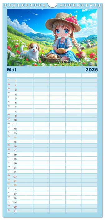 Kleine Cowgirls. Niedliche Mädchen mit tierischen Freunden (CALVENDO Familienplaner 2026)
