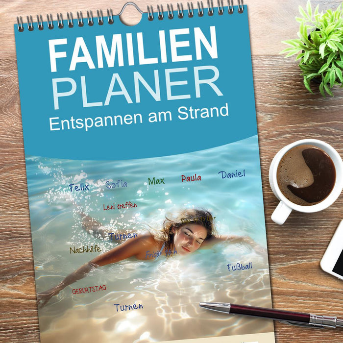 Entspannen am Strand (CALVENDO Familienplaner 2026)