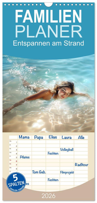 Entspannen am Strand (CALVENDO Familienplaner 2026)