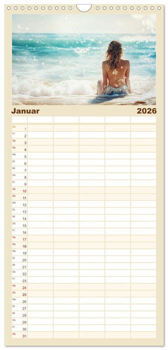 Entspannen am Strand (CALVENDO Familienplaner 2026)