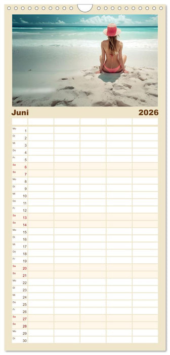 Entspannen am Strand (CALVENDO Familienplaner 2026)