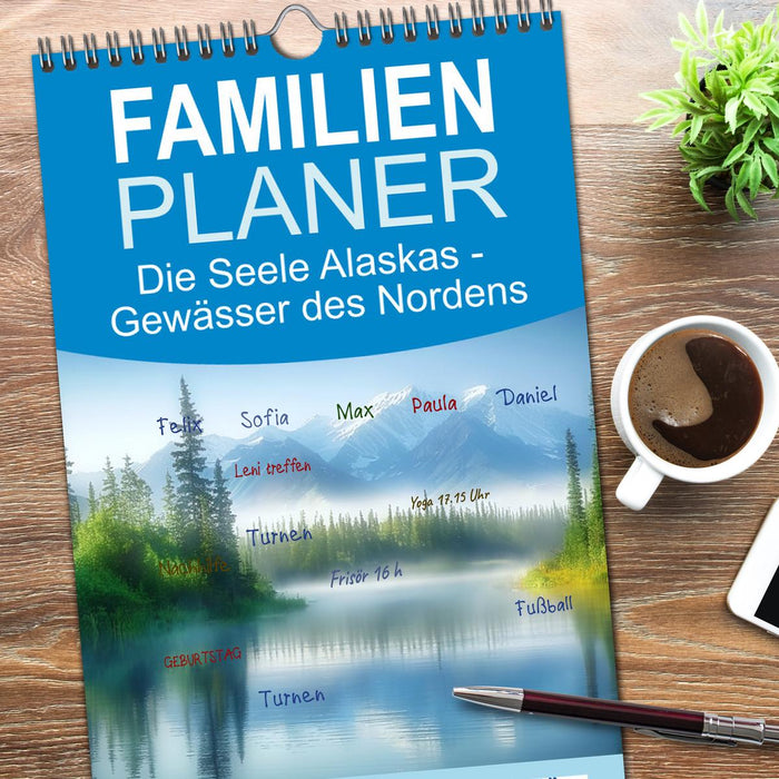 Die Seele Alaskas - Gewässer des Nordens (CALVENDO Familienplaner 2026)