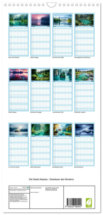 Die Seele Alaskas - Gewässer des Nordens (CALVENDO Familienplaner 2026)