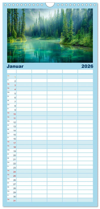 Die Seele Alaskas - Gewässer des Nordens (CALVENDO Familienplaner 2026)