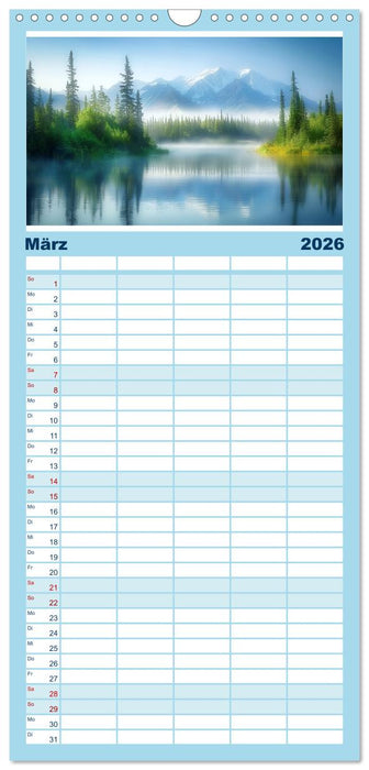 Die Seele Alaskas - Gewässer des Nordens (CALVENDO Familienplaner 2026)