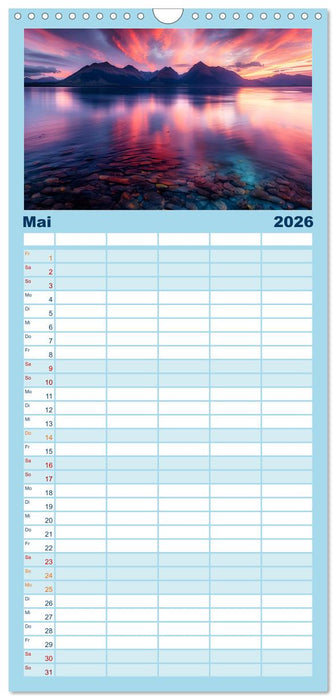 Die Seele Alaskas - Gewässer des Nordens (CALVENDO Familienplaner 2026)