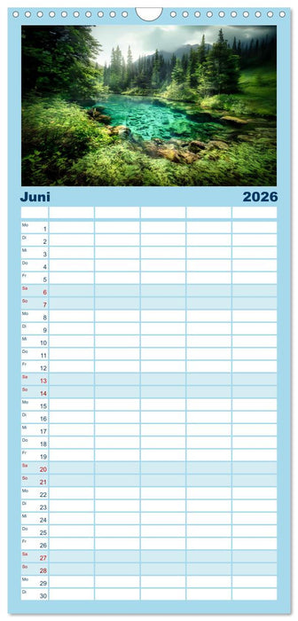 Die Seele Alaskas - Gewässer des Nordens (CALVENDO Familienplaner 2026)