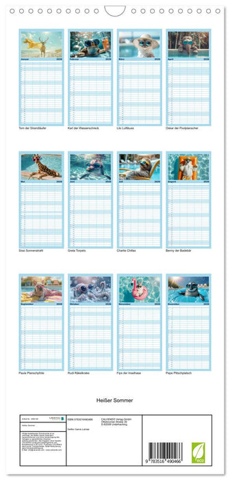 Heißer Sommer (CALVENDO Familienplaner 2026)