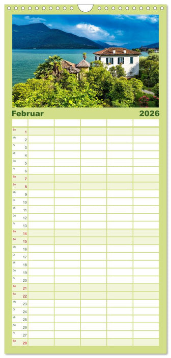 Traumziele am Comer See (CALVENDO Familienplaner 2026)