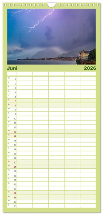 Traumziele am Comer See (CALVENDO Familienplaner 2026)