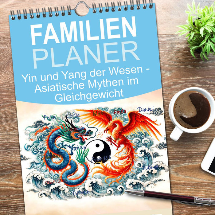 Yin und Yang der Wesen - Asiatische Mythen im Gleichgewicht (CALVENDO Familienplaner 2026)