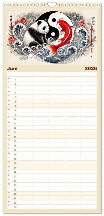 Yin und Yang der Wesen - Asiatische Mythen im Gleichgewicht (CALVENDO Familienplaner 2026)
