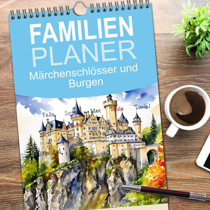 Märchenschlösser und Burgen (CALVENDO Familienplaner 2026)