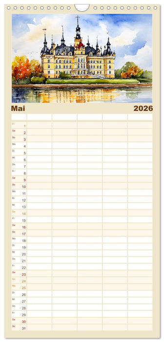 Märchenschlösser und Burgen (CALVENDO Familienplaner 2026)