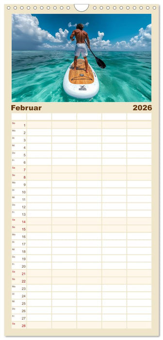 Stand up paddling - SUP (CALVENDO Familienplaner 2026)