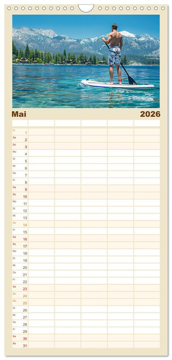 Stand up paddling - SUP (CALVENDO Familienplaner 2026)