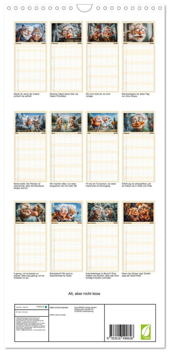 Alt, aber nicht leise (CALVENDO Familienplaner 2026)