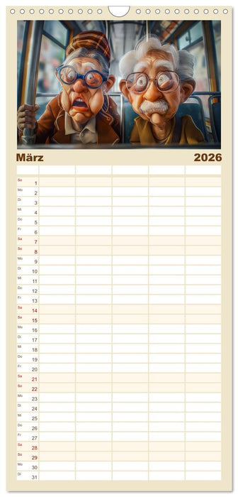 Alt, aber nicht leise (CALVENDO Familienplaner 2026)