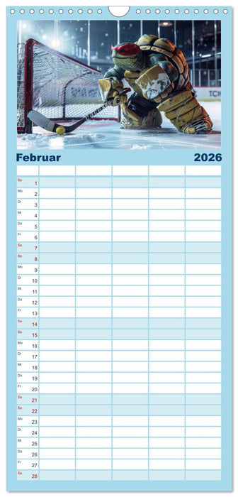 Der tierisch lustige Eishockey Kalender (CALVENDO Familienplaner 2026)