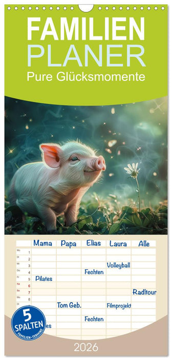 Pure Glücksmomente (CALVENDO Familienplaner 2026)
