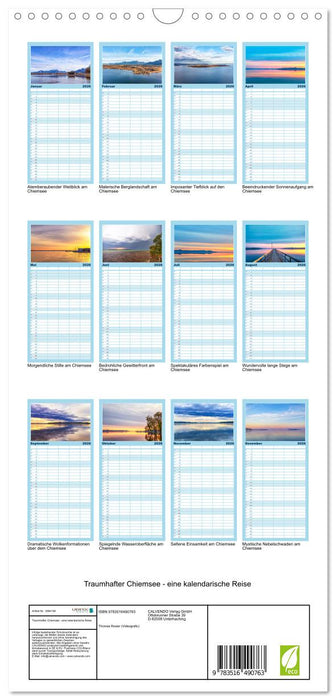 Traumhafter Chiemsee - eine kalendarische Reise (CALVENDO Familienplaner 2026)