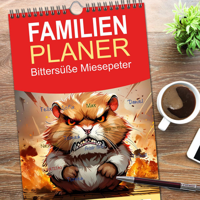 Bittersüße Miesepeter (CALVENDO Familienplaner 2026)