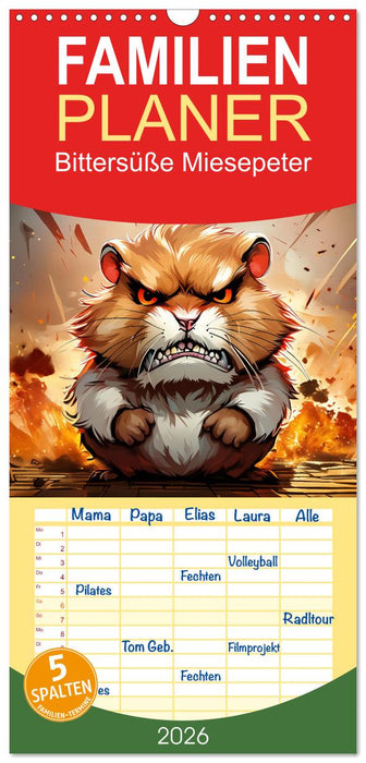 Bittersüße Miesepeter (CALVENDO Familienplaner 2026)