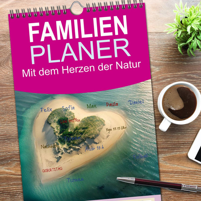 Mit dem Herzen der Natur (CALVENDO Familienplaner 2026)