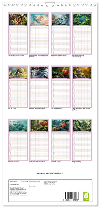 Mit dem Herzen der Natur (CALVENDO Familienplaner 2026)