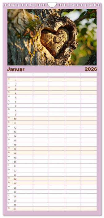 Mit dem Herzen der Natur (CALVENDO Familienplaner 2026)